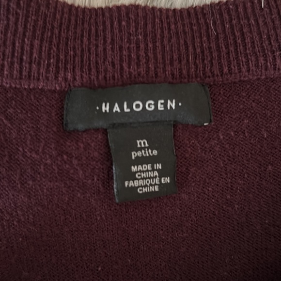 Halogen plum off shoulder sweater - Picture 2 of 2